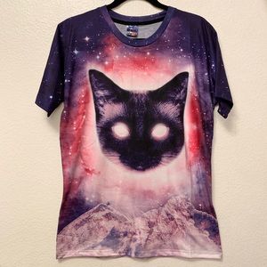 NWOT Super Cute Kitty In The Sky Shirt